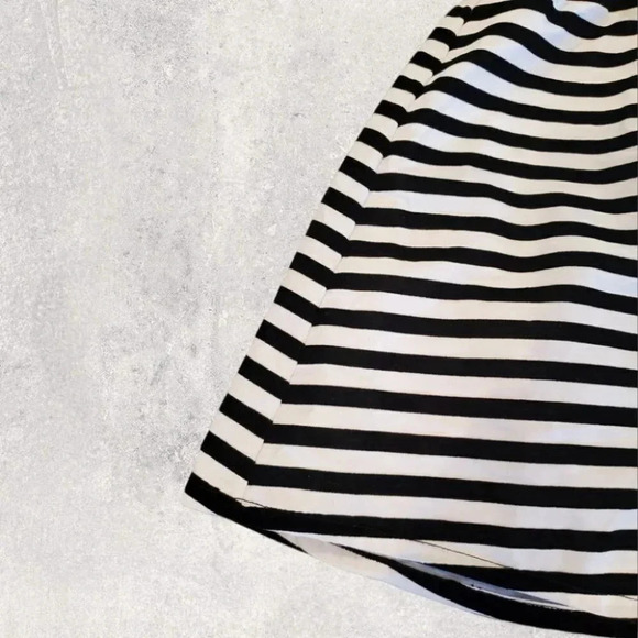 24m, Sol La Vita- Black and White Velvet Stripe Baby Dress - Picture 4 of 9